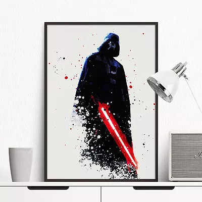 Darth Vader Star Wars Movie Poster Print Wall Art Canvas Painting Home Decor • $14.39