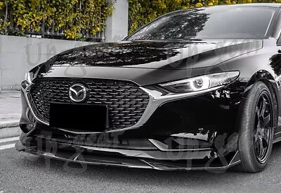 For 19-23 Mazda 3 Sedan JDM Painted Black 3PCS Front Bumper Lower Body Kit Lip • $44.50