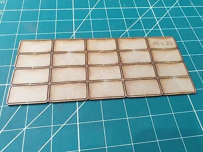 40 Mm X 20 Mm Bases (20 In Pack) Rounded Corners 2 Mm MDF • £1