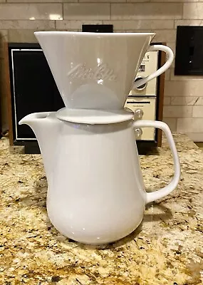 Melitta 102 Pour Over Coffee Maker Ceramic 1-Hole Vintage • $48