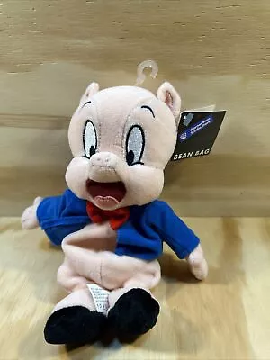 Porky Pig Bean Bag Plush Warner Bros Studio Looney Tunes Character Pink Toy • $10.56