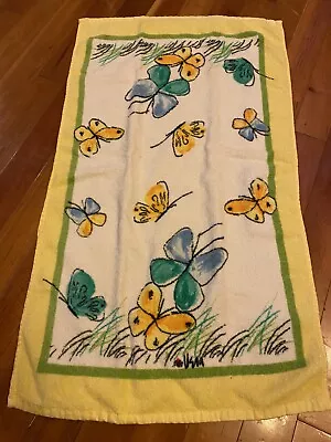 PreOwned VERA 🐞 Neumann BUTTERFLY 100%Cotton Terry Cloth Kitchen Tea Hand Towel • $20