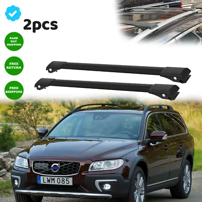 To Fits Volvo XC70 2007-2016 Roof Rack Cross Bars Black Luggage Rack 2pcs • $129