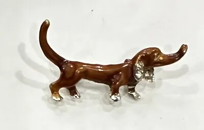 Vintage Miniature Dachshund Dog Brooch/Pin Very Cute! • $10.99