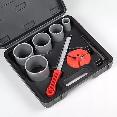 Masonry Hole Saw Kit Tungsten Carbide Grit Saws Brick Ceramic Tile Block 9pc  • $52.85