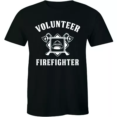 Firefighter Volunteer Fire Rescue Thin Red Line Department Tshirt Mens Shirt Tee • $14.99