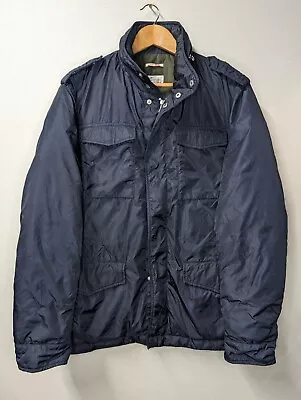 Gant Rugger Army Duffer Navy Blue Hooded Jacket Size L • £44.99