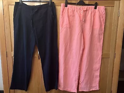 New M&S Linen Trousers  Size 16/18 X2 • £15