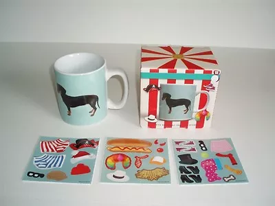 Dachshund Dog Coffee Mug With Re-useable & Changeable Outfits And Accessories  • $23