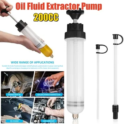 Car Engine Oil Brake Fluid Extractor Removal Transfer Vacuum Suction Manual Pump • $14.99