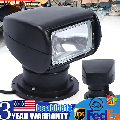 $96.90 • Buy 12V Remote Control Spotlight For Boat Truck Car Marine Searchlight Black 2500LM