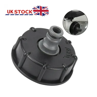 IBC Tank Adapter Adaptor Connector Tap Hose Hoze Cap Water Bowser Fitting Black • £5.59
