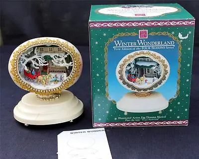 ENESCO WINTER WONDERLAND Illuminated Action Egg Diarama Musical 1st In Series • $161.99