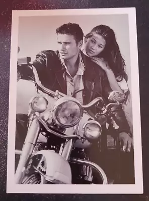 Postcard Jan Jindra Motorcycle Biker Couple Bw Prague Photography Art • $8.95