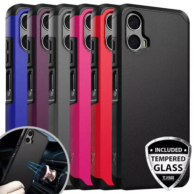 For Motorola Moto G 5G 2024 Phone Case Rubber Hard Hybrid Cover +Tempered Glass • $9.95