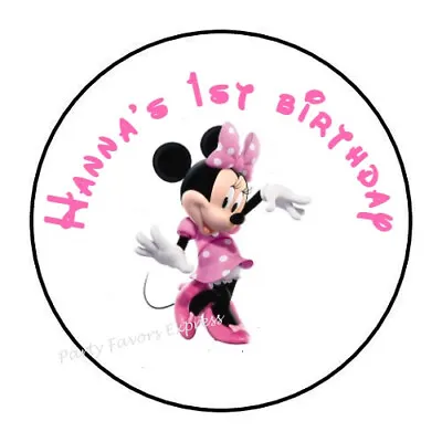 Minnie Mouse Personalized Custom Name Age Seals Labels Stickers Party Favors • $3.99