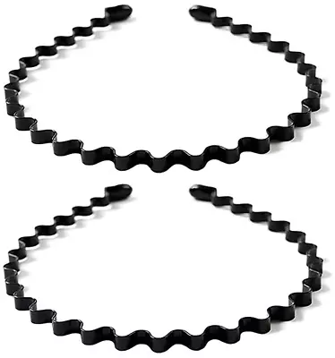 Metal Hair Band For Men Womens HeadbandsUnisex Wavy Mens Hair Bands Fashion Ha • $8.88