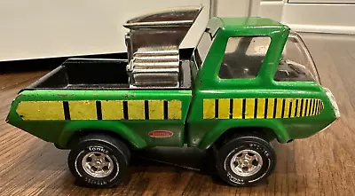 VINTAGE STEEL TONKA HOT ROD REAR ENGINE PICK UP TRUCK GREEN YELLOW 1970's • $25