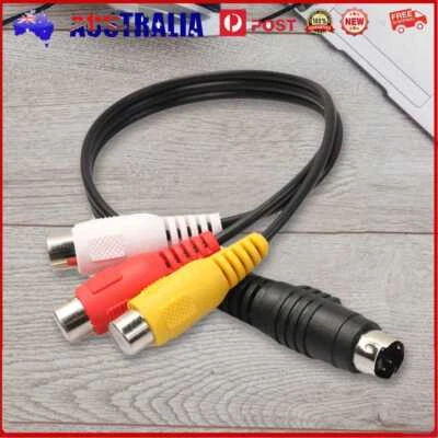 4 Pin S-Video To 3 RCA Adapter Cable Black TV Adapter Cable For Computer Laptop  • $7.37