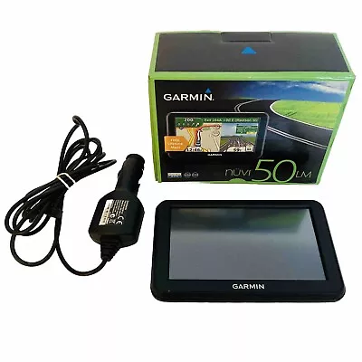 Garmin Nuvi 50LM GPS Lifetime Maps 5” Touch Screen W/ Box & Car Charger Bundle • $34.91