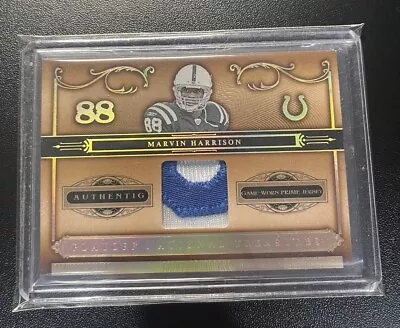 2006 National Treasures MARVIN HARRISON Game Used Patch /25 Jersey PMJS • $75
