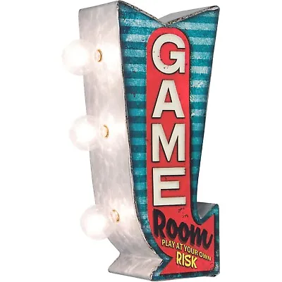 Game Room Double-Sided Marquee LED Sign With Retro Vintage Design • $39.99