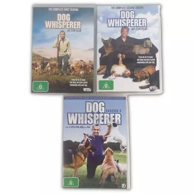 Dog Whisperer With Cesar Millan: Complete Seasons 1 2 & 3 Region 4 DVD 15 Discs • £41.15