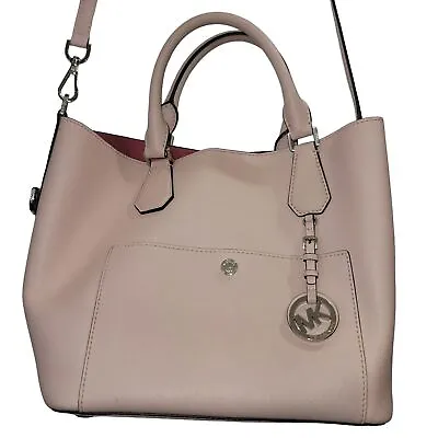 Michael Kors Large Greenwich Grab Bag Satchel Tote Blossom Pink Saffiano Leather • $199.95