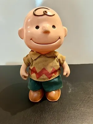 Rare VTG 1950 Jointed Plastic Charlie Brown Peanuts Doll Figurine 7  Hong Kong • $58