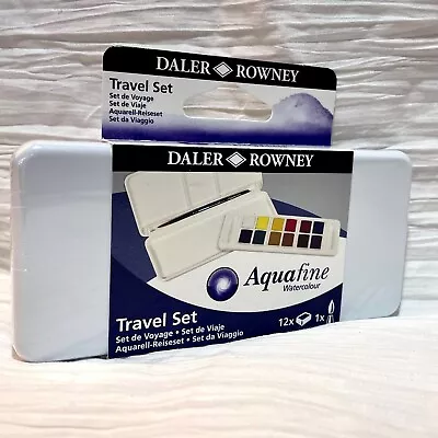 £7.59 • Buy Daler Rowney Travel Box Set & Brush Aqua-fine Watercolour Paint 12 Pan Unopened