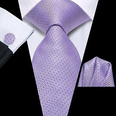 Hi-Tie Silk Paisley Necktie And Pocket Square Cufflinks Set Wedding Party • $11.99