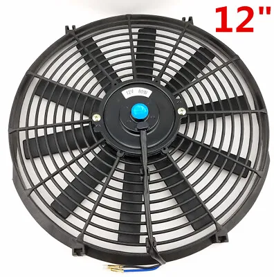 Universal 12v Slim 12 Inch Pull/push Trans Radiator Engine Cooling Fan+mounting • $31.99