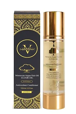 Moroccan Organic Argan Oil Elixir Aloe Vera & Jojoba Seed Oil Styling Hair Beard • £9.99