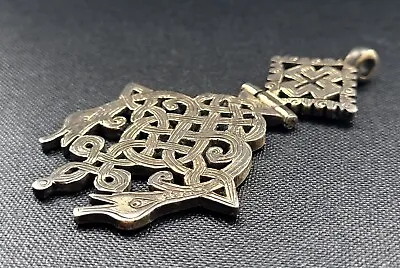 £120 • Buy Late Medieval Design Amulet With Cross And Entwined Dragons Pendant
