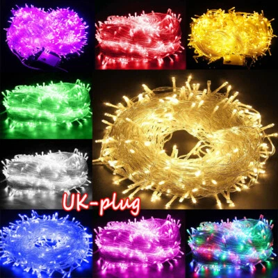 £7.59 • Buy Xmas Fairy String Lights Mains Plug In Christmas Tree Wedding Party Garden Decor
