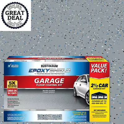 High-Gloss Car Garage Floor Kit 240 Oz GRAY Waterproofing Sealer Epoxy Paste NEW • $205.98