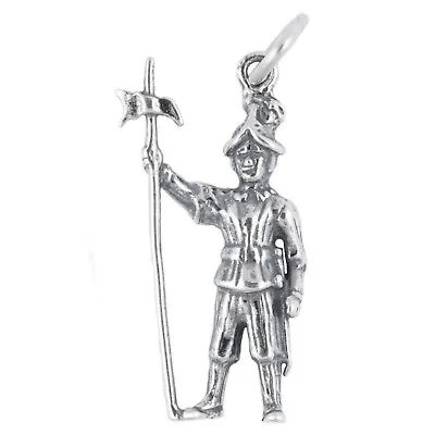 £22.45 • Buy Swiss Guard Soldier Vatican Catholic Rome 3D 925 Sterling Silver Charm Italy