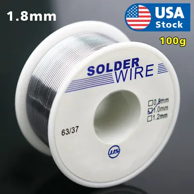 $6.98 • Buy 63/37 Tin Lead Rosin Core Flux Solder Wire For Electrical Solderding 1.8mm 100g
