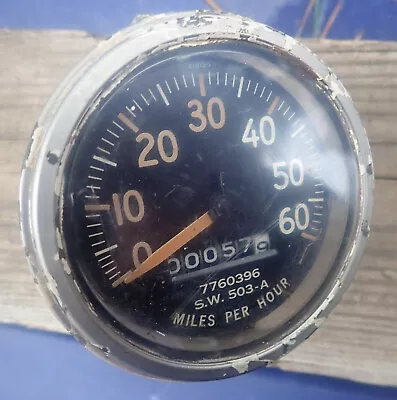 Vintage Military Jeep 7760396 Speedometer Stewart Warner 503-A  (Parts/Repair) • $85