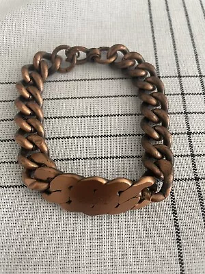 Vintage Thick Copper Chain Bracelet Name Plate 8” Mens Women’s Unisex • $16.99