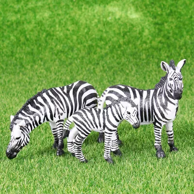 Zebra  Figurine Ornament Zebra Toys Simulation Zebra Model Zebra Statues Models • £13.75