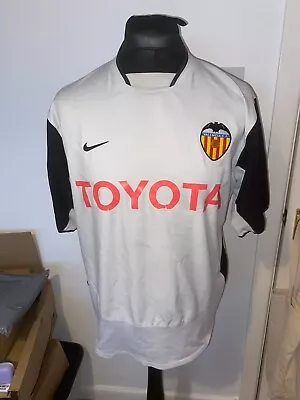 Valencia 2003-04 Home Football Shirt Large Nike • £35