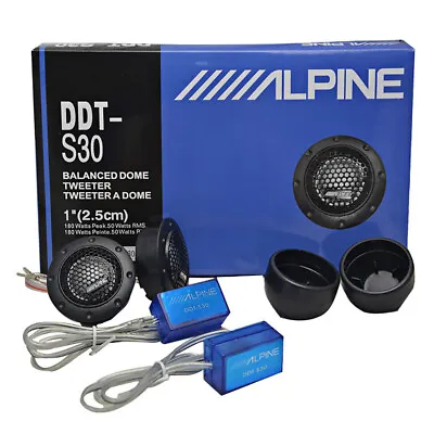 ALPINE DDTS30 25MM 360W Dome Balanced Car Stereo Speaker Audio Tweeter Crossove~ • £16.72