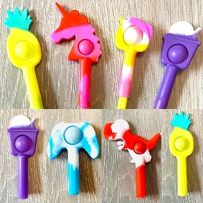 £2.99 • Buy Buy 1 Get 1 Free Pencil Topper Pop Popper Fidget Toy Push Autism Anxiety Relief