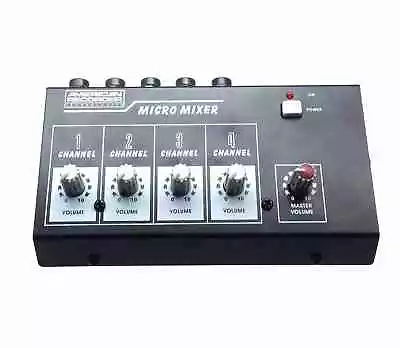 AMERICAN RECORDER 4 Channel Battery Powered Mini Mixer • $29.95