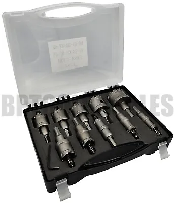 10pc Carbide Tip TCT Hole Saw Cutter Drill Bit Set For Steel Metal Alloy 16-50mm • $49.99