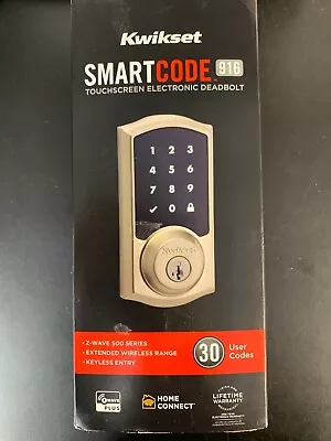 Kwikset Satin Nickel SmartCode 916 Z-Wave Plus Smart Lock Keyless Entry • $69