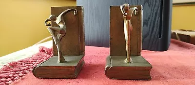 Ronson Metal Art Wares Art Deco Bookends • $42