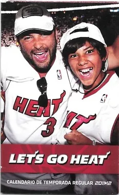 2011-12 Nba Basketball Schedule - Miami Heat [spanish Version] • $2.60