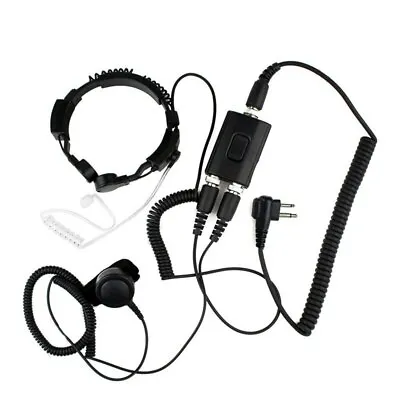 Tactical Military Throat Mic Headset For Motorola GP88 GP300 P040 PRO1150 EP450 • $51.67